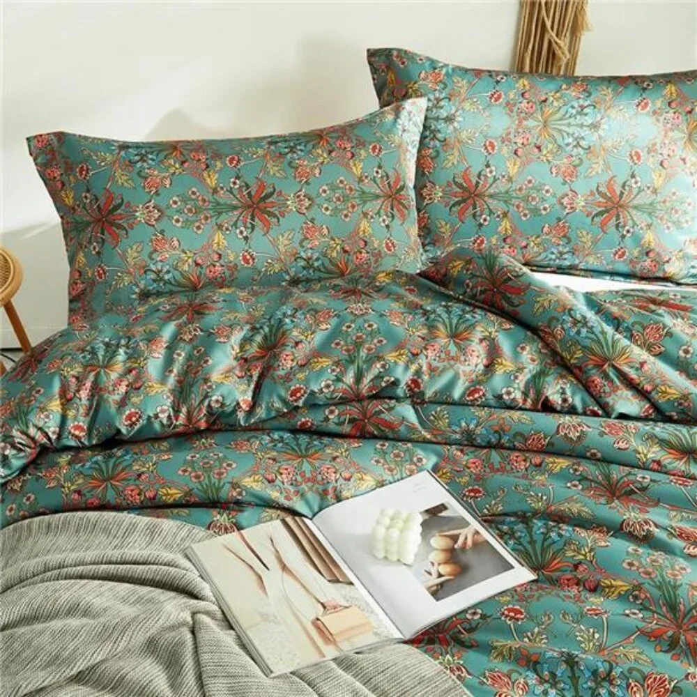 Farmhouse Boho King Comforter Set - 3 Piece Lightweight All Season Bedding
